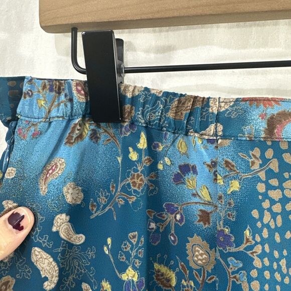 Sag Harbor Blue Paisley Aline Flowy Midi Skirt Womens Size M Boho Whimsical - Picture 11 of 11
